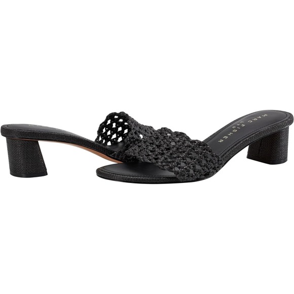 Marc Fisher Shoes - Marc Fisher LTD Jazmine Women's Size 7.5 M Dress Slide Sandals Block Heel Black